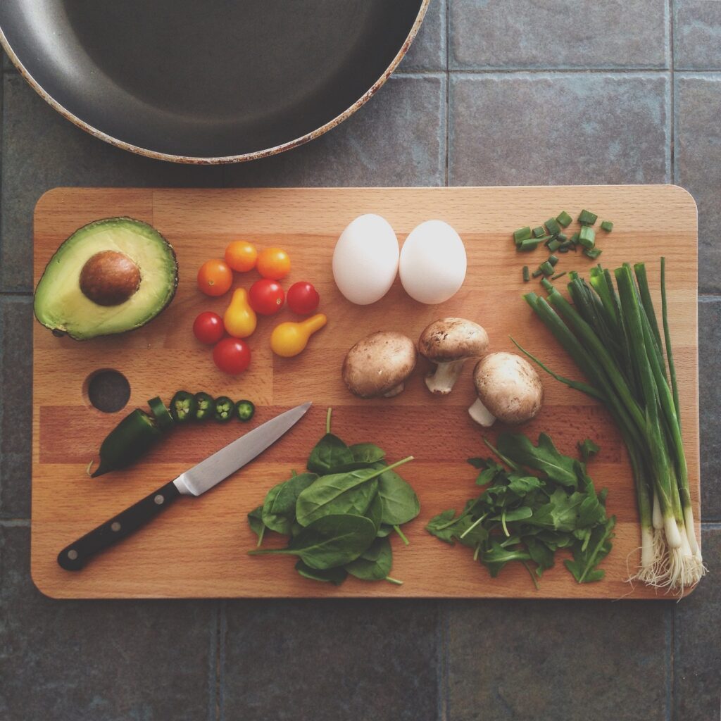 avocado, egg, mashroom...