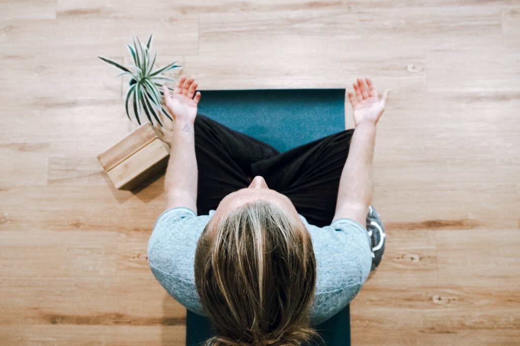 Meditating woman